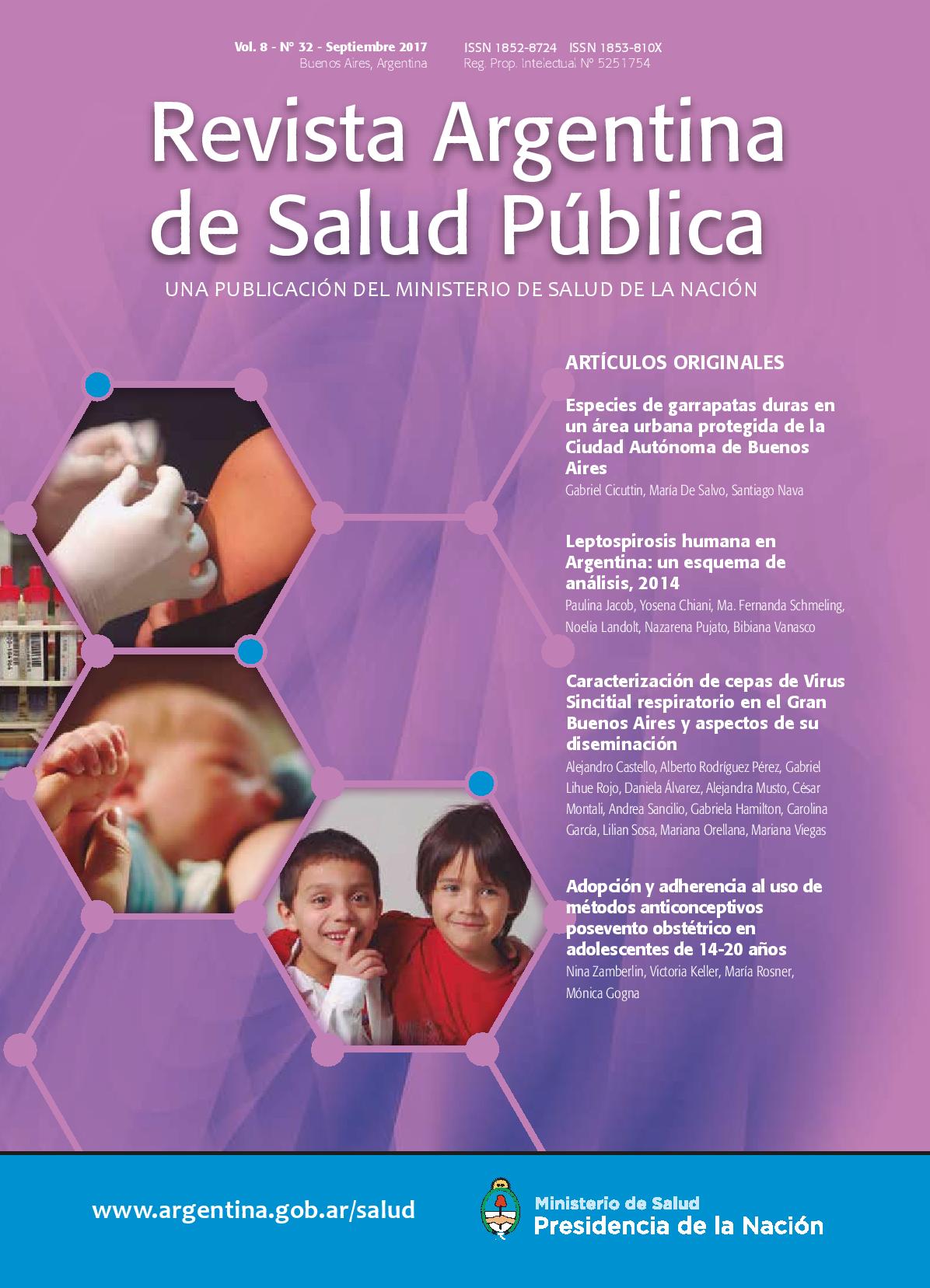 					Ver Vol. 8 Núm. 32 (2017): Revista Argentina de Salud Pública
				