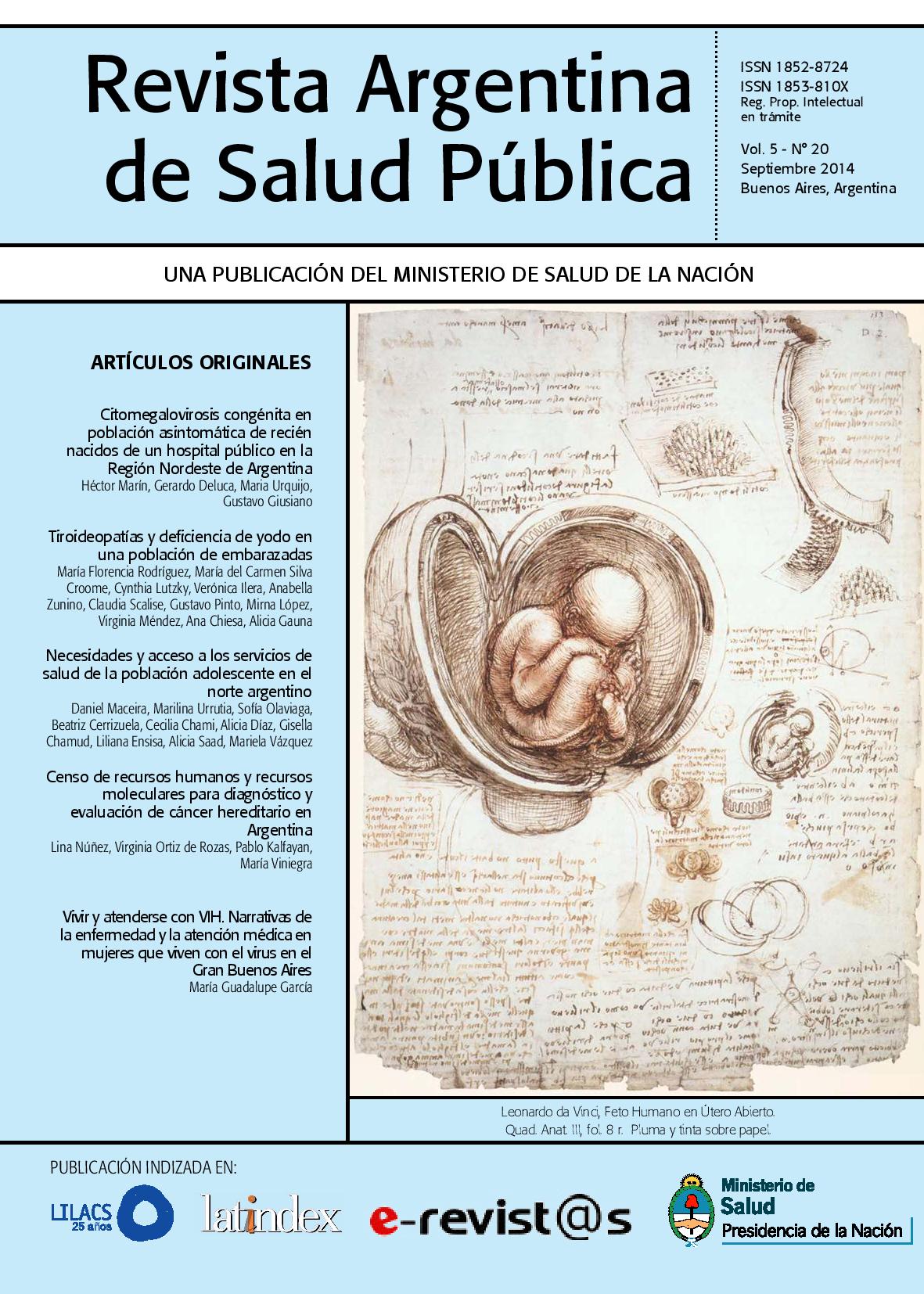 					View Vol. 5 No. 20 (2014): Revista Argentina de Salud Pública
				
