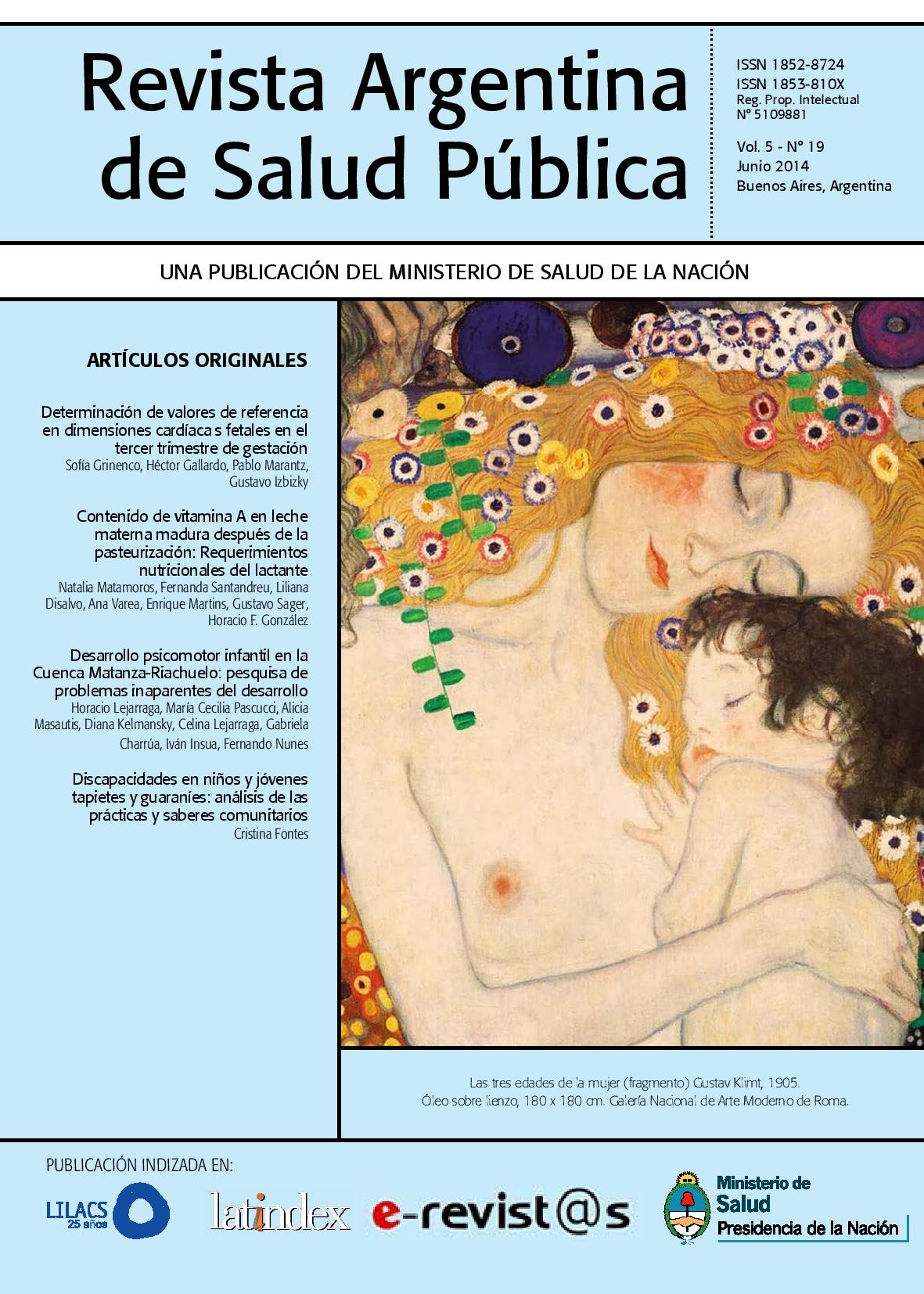 					View Vol. 5 No. 19 (2014): Revista Argentina de Salud Pública
				