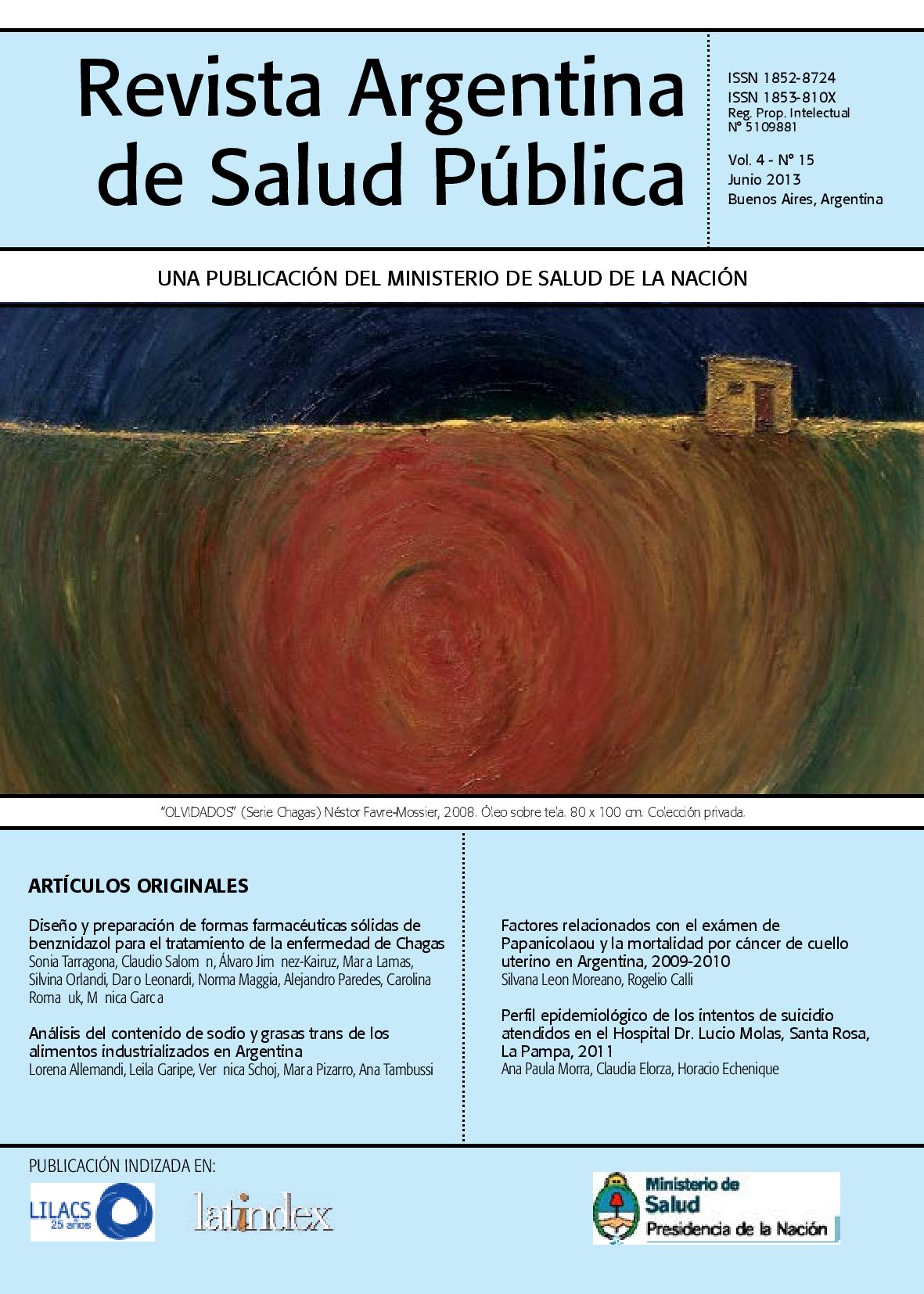 					Ver Vol. 4 Núm. 15 (2013): Revista Argentina de Salud Pública
				