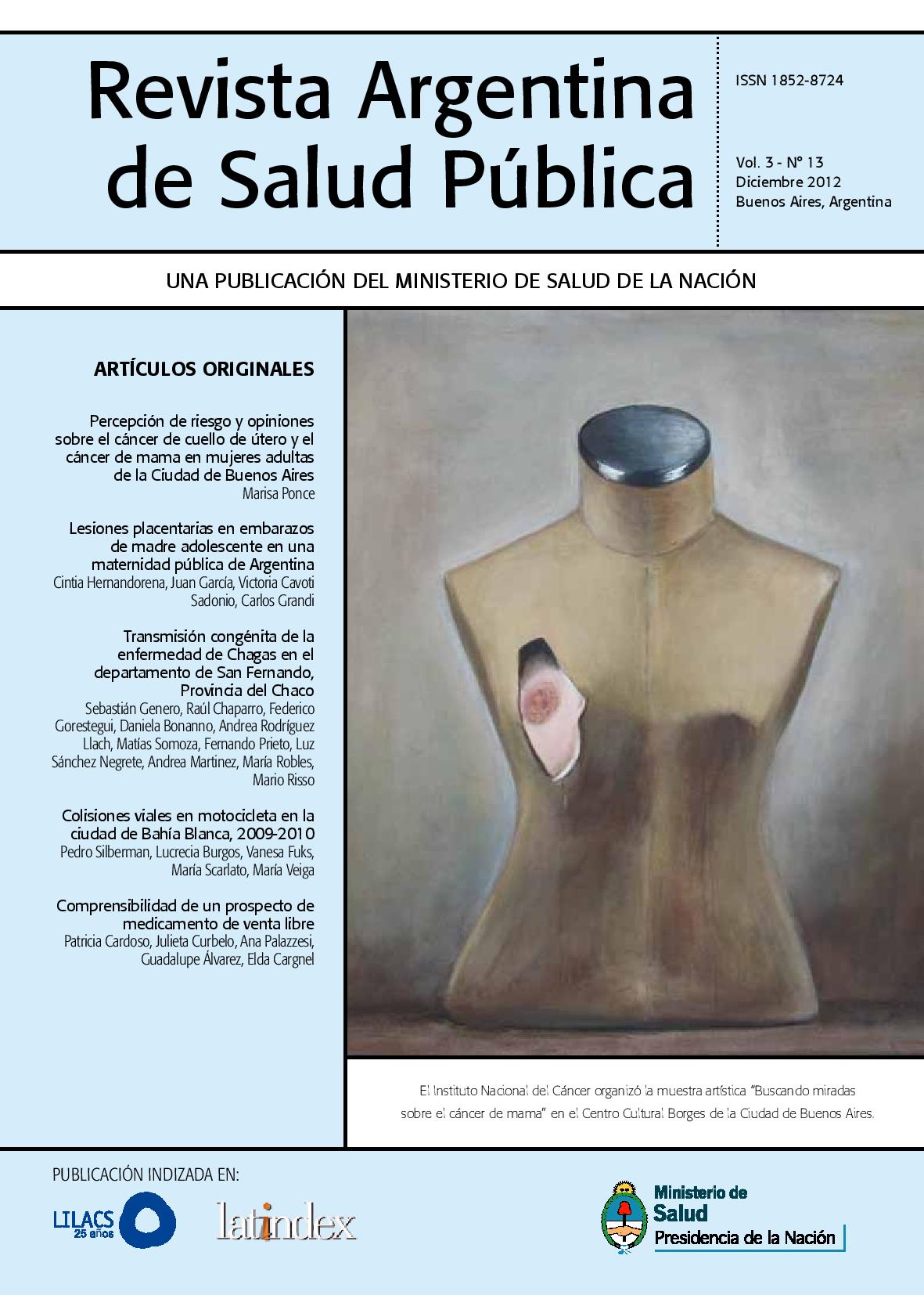 					View Vol. 3 No. 13 (2012): Revista Argentina de Salud Pública
				