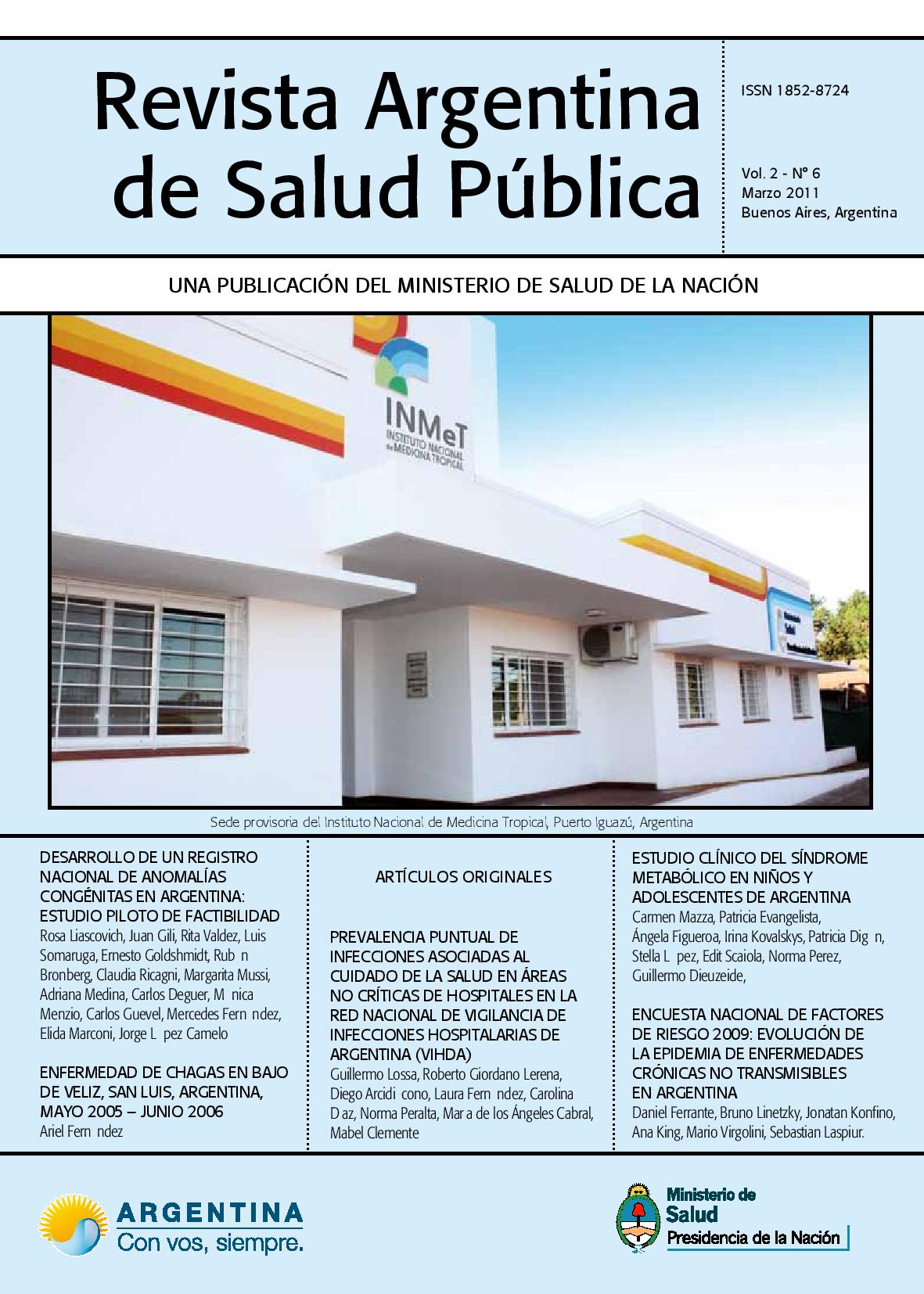 					View Vol. 2 No. 6 (2011): Revista Argentina de Salud Pública
				