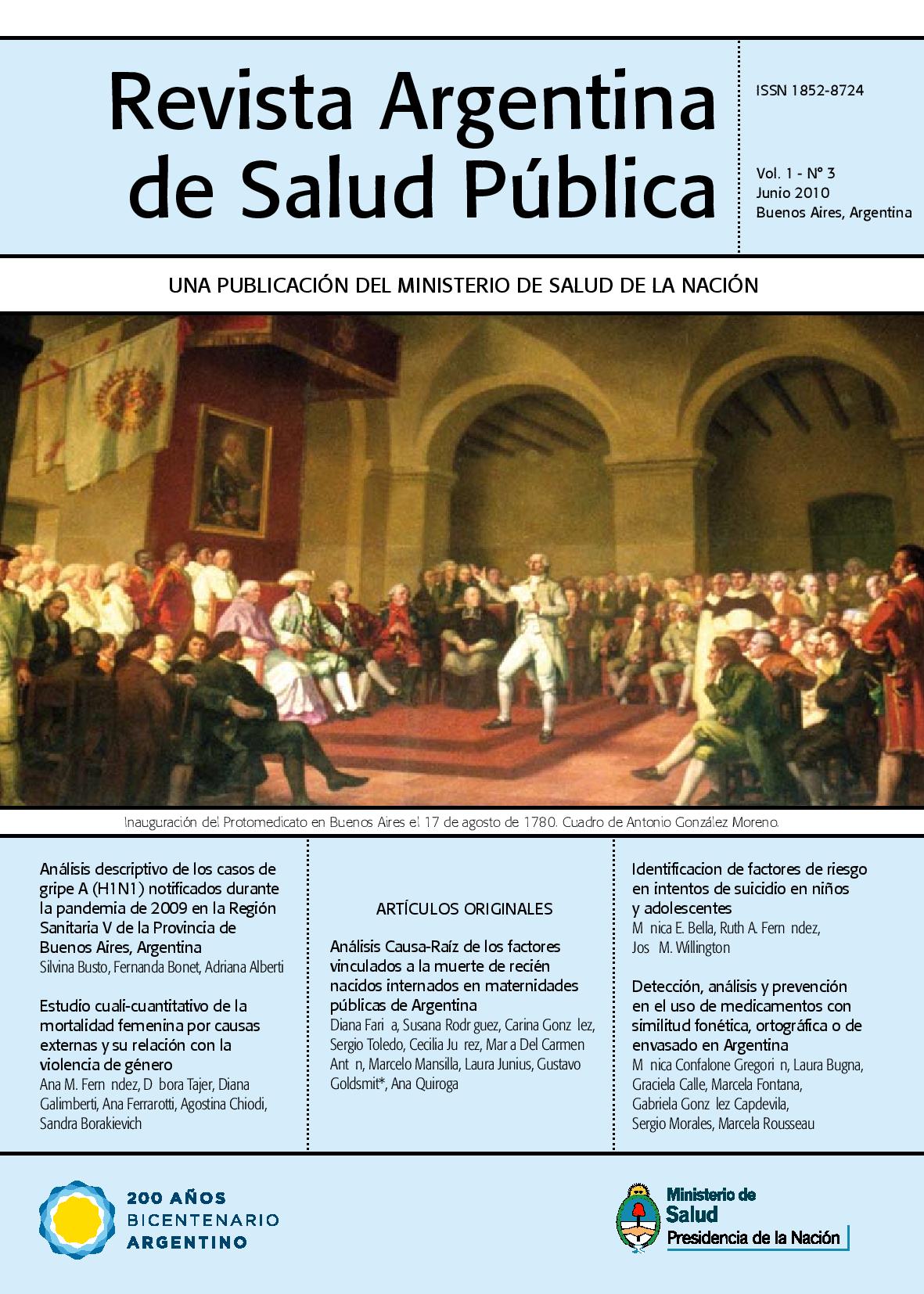 					View Vol. 1 No. 3 (2010): Revista Argentina de Salud Pública
				