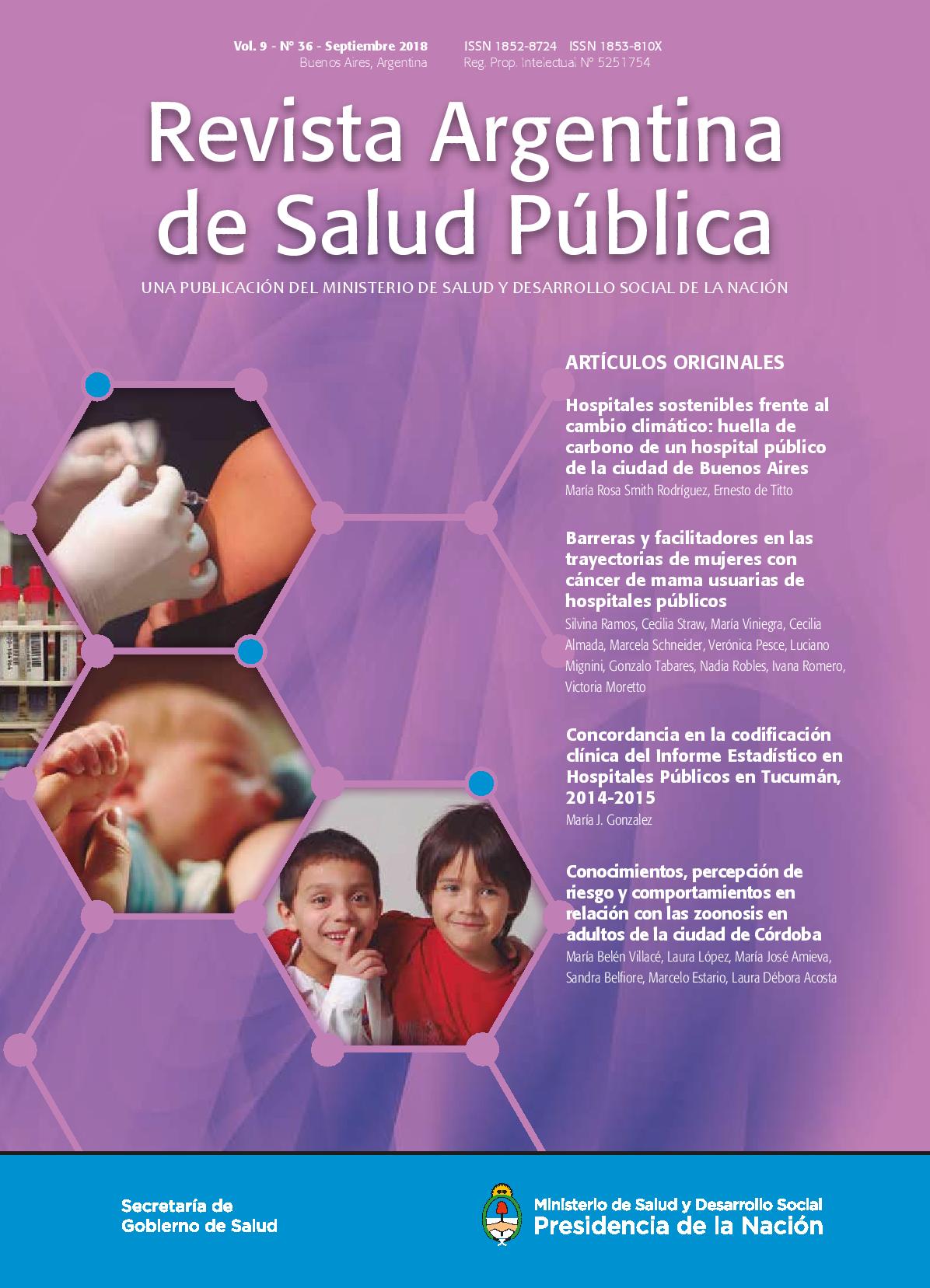 					Ver Vol. 9 Núm. 36 (2018): Revista Argentina de Salud Pública
				